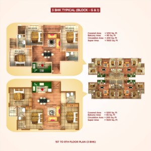3 BHK TYPICAL BLOCK G & I